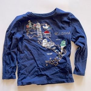Crewcuts Italian inspired graphic shirt. 3t
